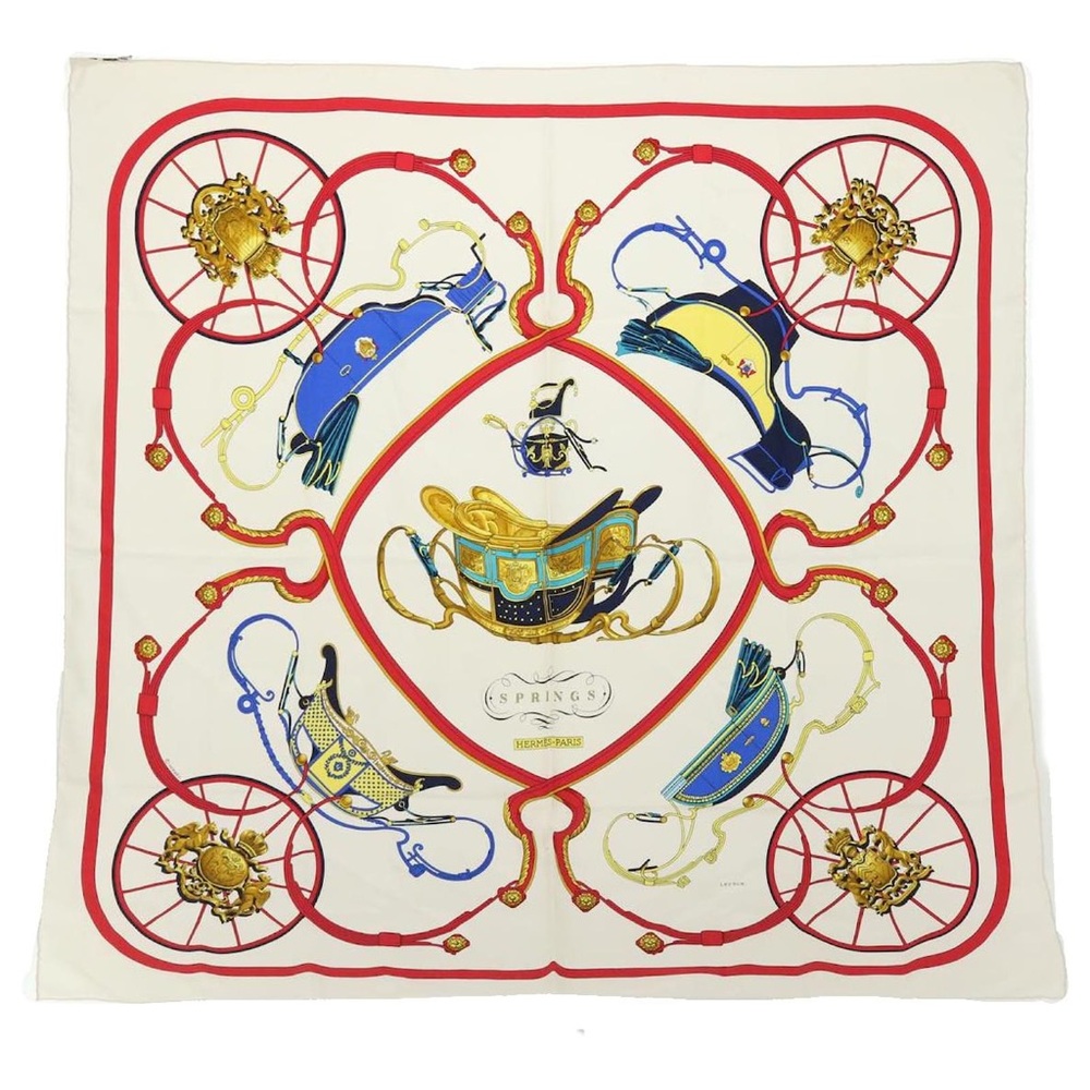 HERMES CARRE 90 SPRINGS SILK SCARF